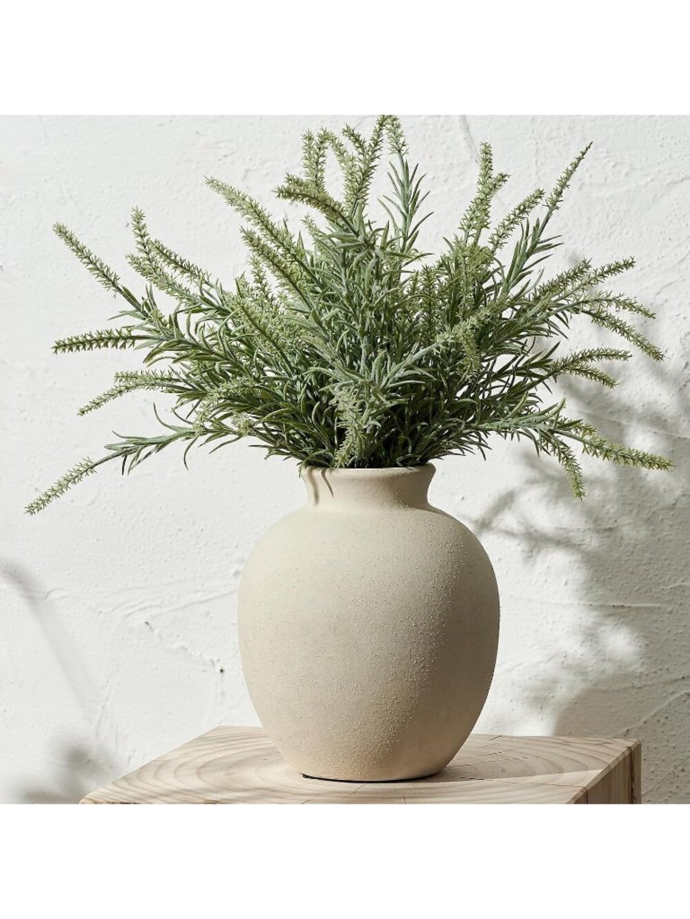 7.48 Inch Ceramic Flower Vase Pottery Rustic Farmhouse Boho Coffee Desk Decor